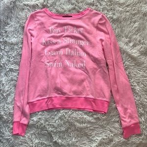 “Learn Italian” Wildfox NWT Sz L